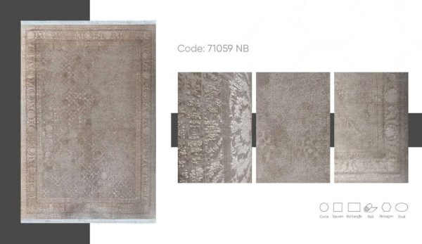 فرش ماشینی مدرن سیزان کاشان - کد آیسان 71059NB - Image 2