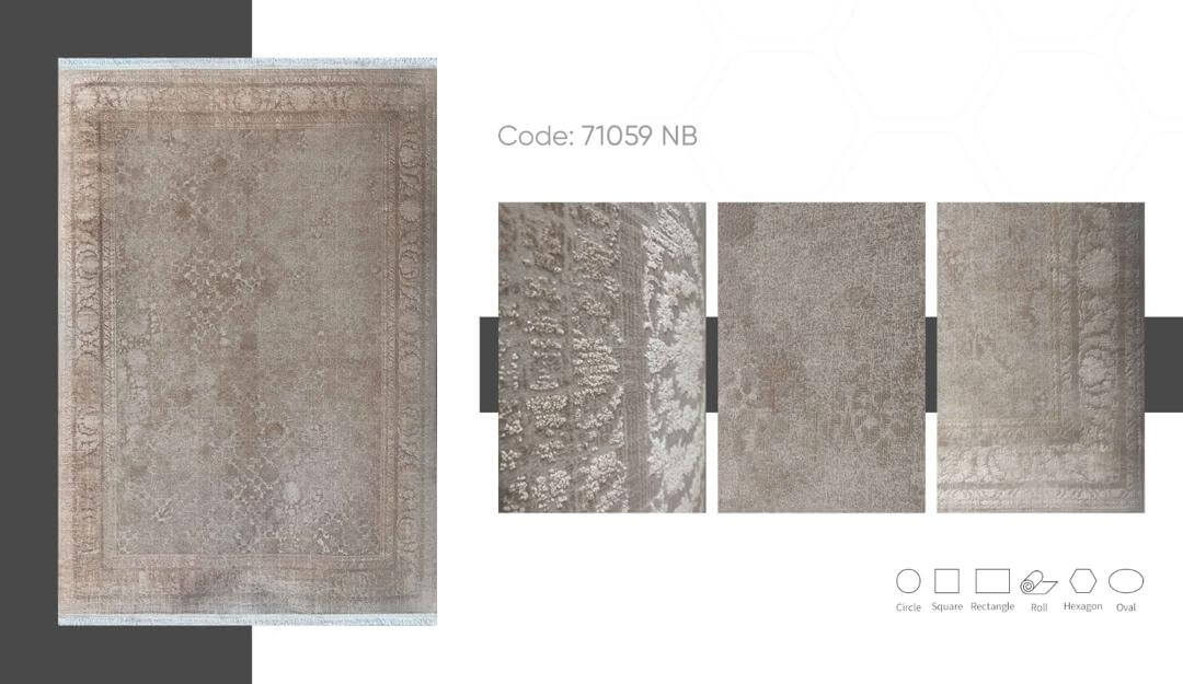 فرش ماشینی مدرن سیزان کاشان - کد آیسان 71059NB - Image 2