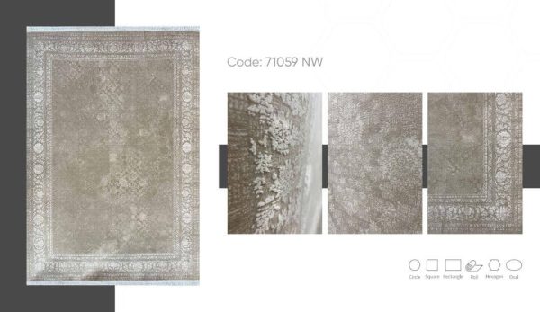 فرش ماشینی مدرن سیزان کاشان - کد آیسان 71059NW - Image 2