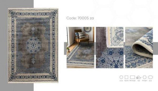 فرش ماشینی مدرن سیزان کاشان - کد آرین 70005za - Image 2