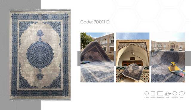 فرش ماشینی مدرن سیزان کاشان - کد آرین 70011d - Image 2