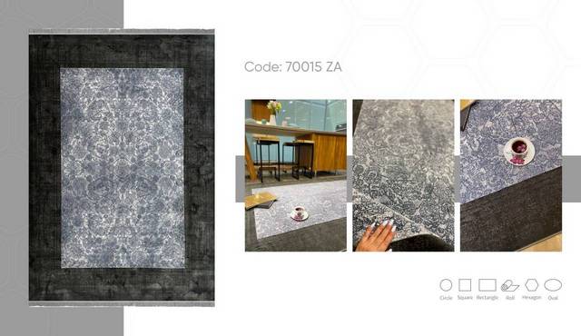 فرش ماشینی مدرن سیزان کاشان - کد 70015za - Image 2