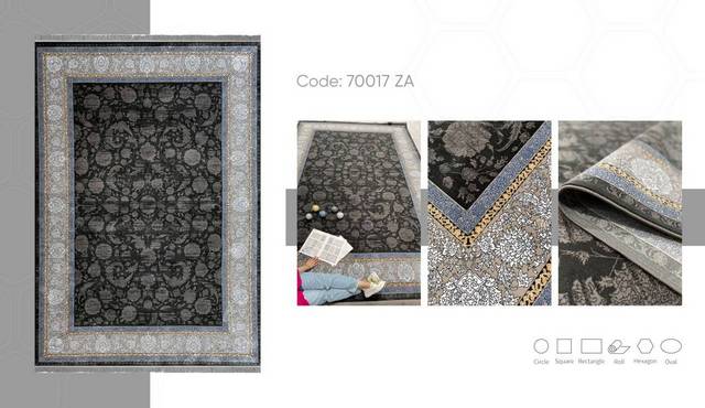 فرش ماشینی مدرن سیزان کاشان - کد 70017za - Image 2