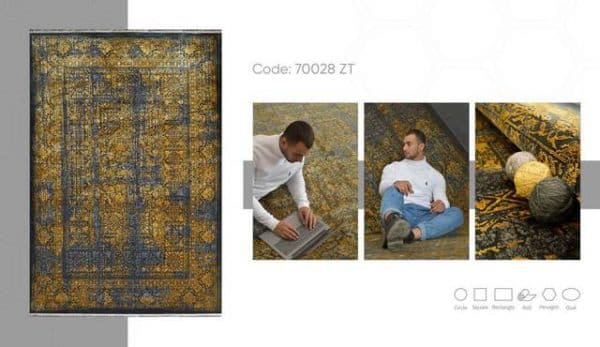 فرش ماشینی مدرن سیزان کاشان - کد آرین 70028zt - Image 2