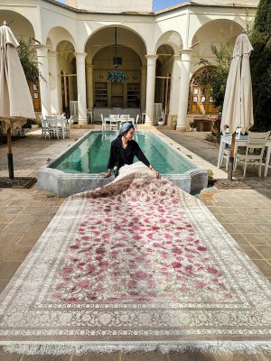فرش ماشینی مدرن سیزان کاشان – کد رستا 12833 L