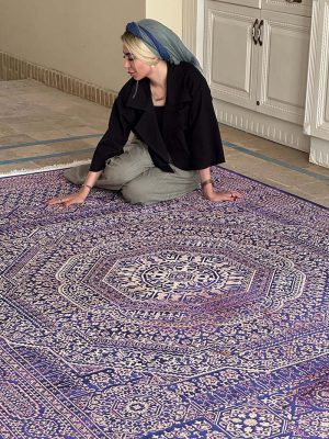 فرش ماشینی مدرن سیزان کاشان – کد رستا 12829 st