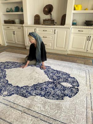 فرش ماشینی مدرن سیزان کاشان – کد رستا 12837 s