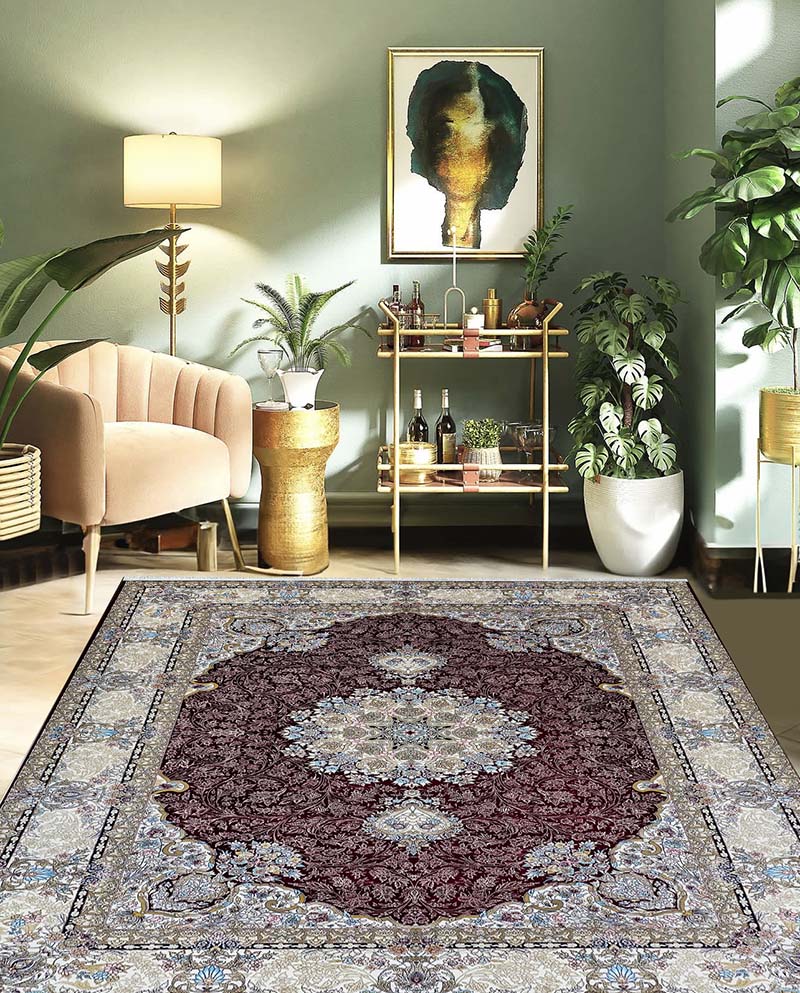 فرش ماشینی مدرن سیزان کاشان - کد رستا 12824l