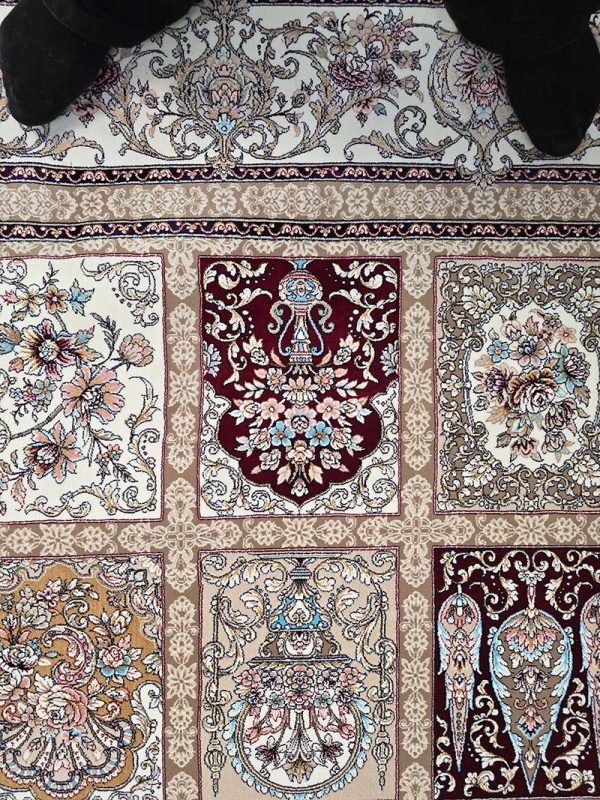فرش ماشینی مدرن سیزان کاشان - کد رستا 12847 C