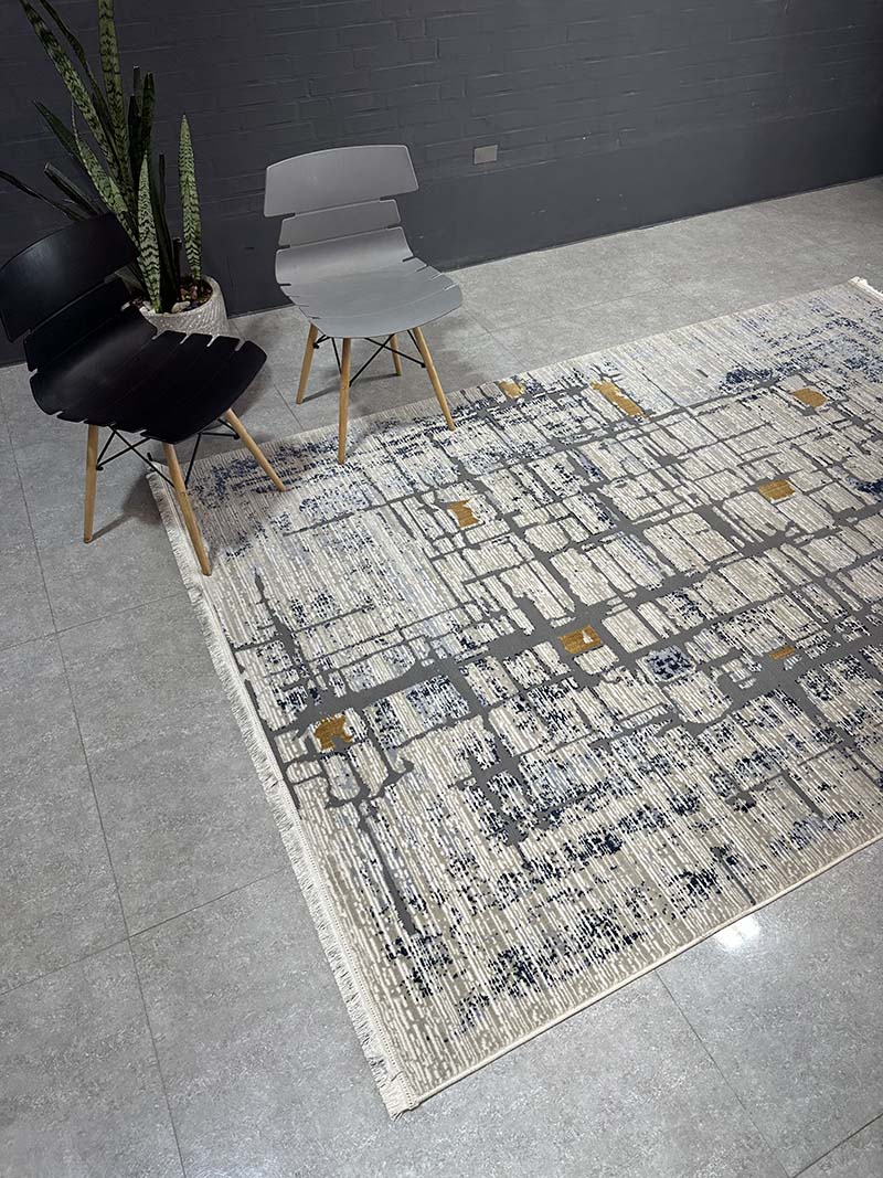 فرش ماشینی مدرن سیزان کاشان - کد روما 42027 sb - Image 2