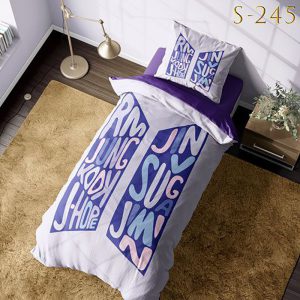روتختی سه بعدی کتان مخمل مدیترانه ای طرح بی تی اس - کد S-246