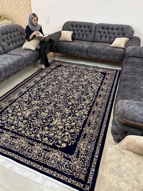 فرش ماشینی مدرن سیزان کاشان - کد رستا 12827st