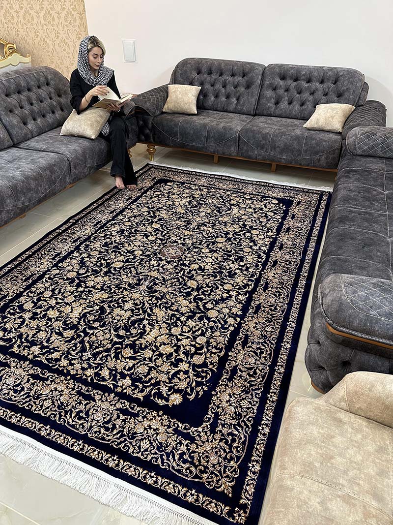 فرش ماشینی مدرن سیزان کاشان - کد رستا 12827st
