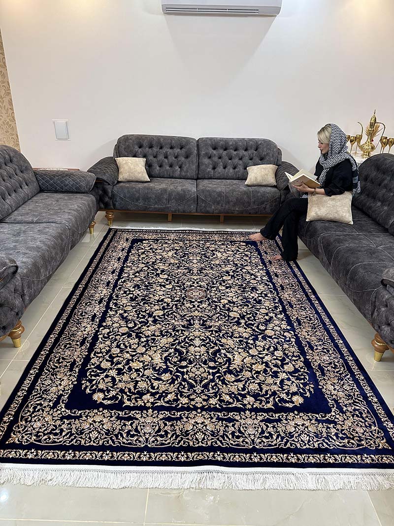 فرش ماشینی مدرن سیزان کاشان - کد رستا 12827st