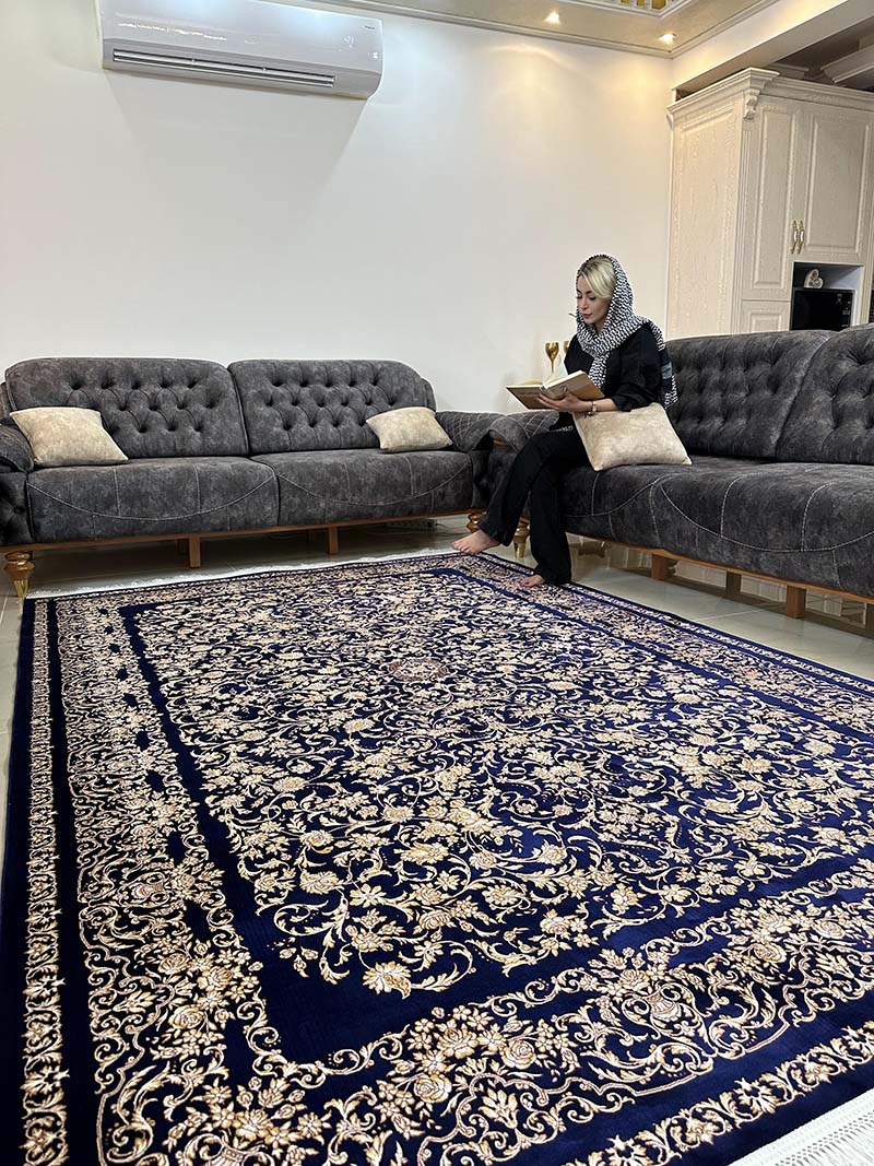 فرش ماشینی مدرن سیزان کاشان - کد رستا 12827st