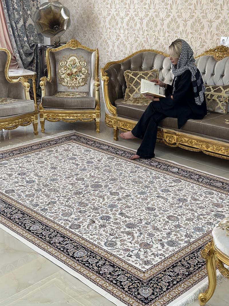 فرش ماشینی مدرن سیزان کاشان - کد رستا 12820 k - Image 8