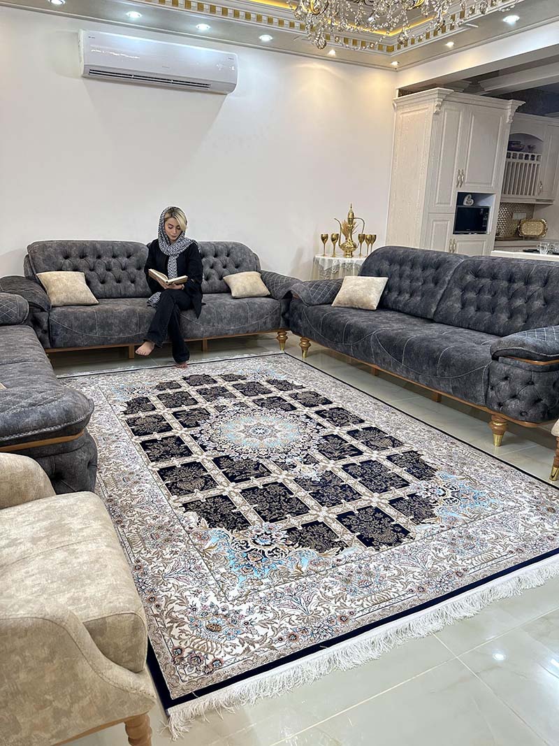 فرش ماشینی مدرن سیزان کاشان - کد رستا 12823 s