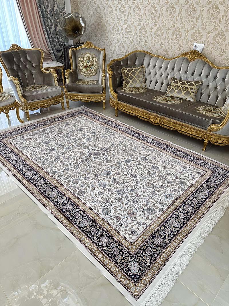 فرش ماشینی مدرن سیزان کاشان - کد رستا 12820 k