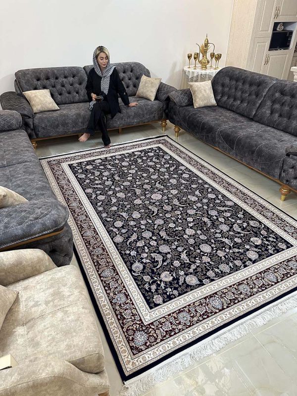 فرش ماشینی مدرن سیزان کاشان - کد رستا 12820 sl