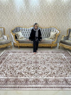 فرش ماشینی مدرن سیزان کاشان – کد رستا 12827  kt