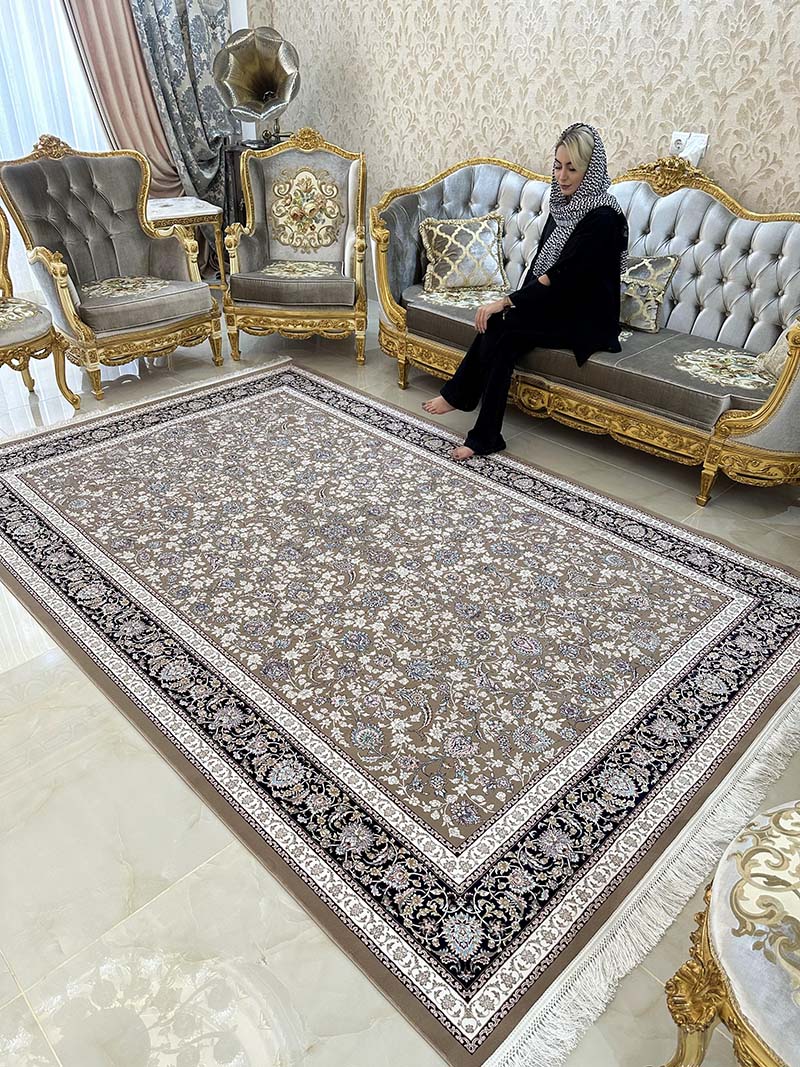 فرش ماشینی مدرن سیزان کاشان - کد رستا 12820 cs
