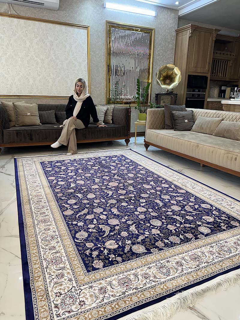فرش ماشینی مدرن سیزان کاشان - کد رستا 12820 s