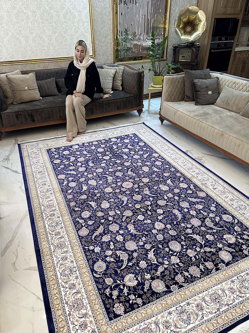 فرش ماشینی مدرن سیزان کاشان - کد رستا 12820 s