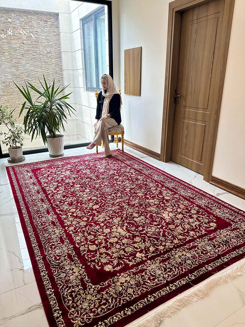 فرش ماشینی مدرن سیزان کاشان - کد رستا 12827 l