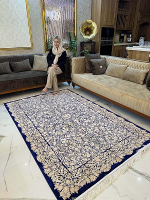 فرش ماشینی مدرن سیزان کاشان – کد رستا 12838 s