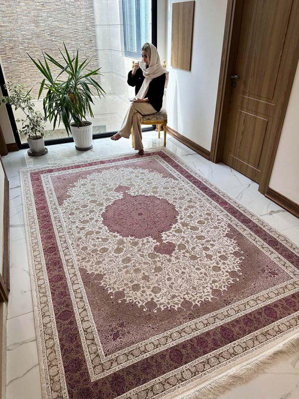 فرش ماشینی مدرن سیزان کاشان - کد رستا 12830kl