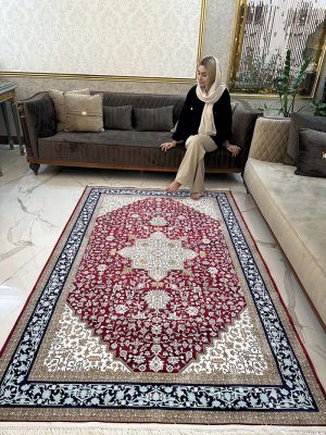 فرش ماشینی مدرن سیزان کاشان – کد رستا 12828 l