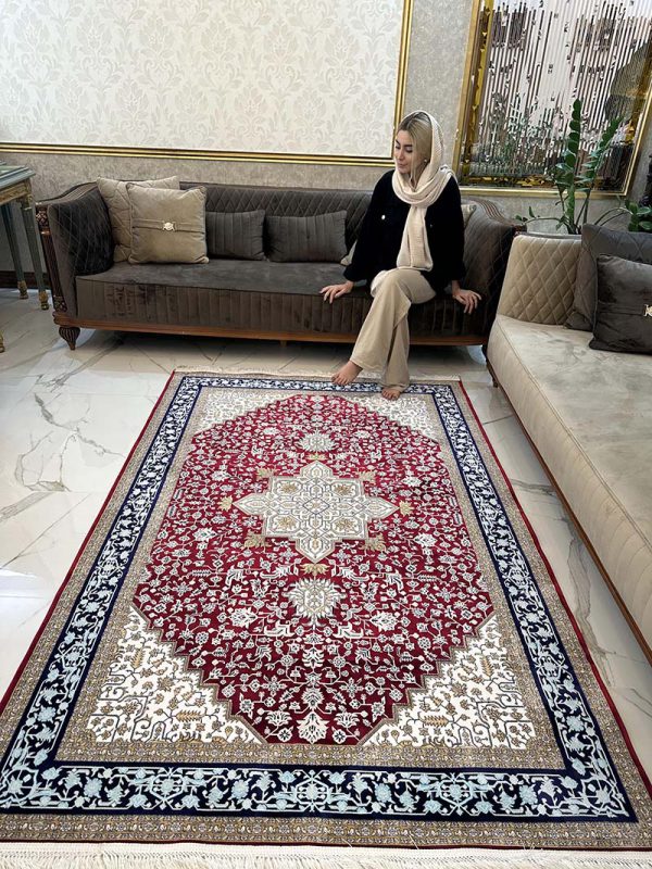 فرش ماشینی مدرن سیزان کاشان - کد رستا 12828 l