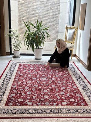 فرش ماشینی مدرن سیزان کاشان – کد رستا 12820 ls