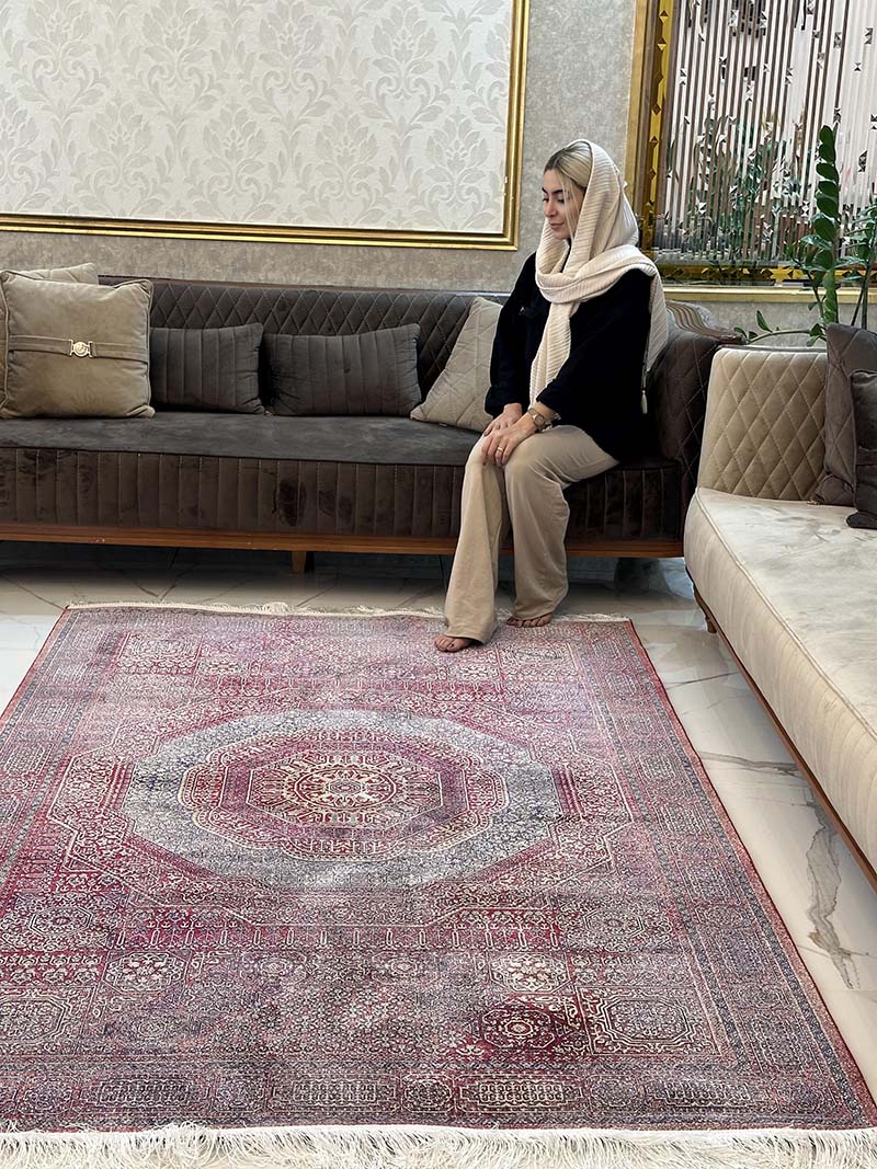 فرش ماشینی مدرن سیزان کاشان - کد رستا 12829 L