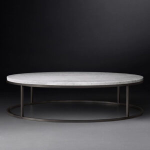 میز جلو مبلی گرد پایه فلزی طرح سنگ کد 56