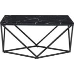 میز جلو مبلی مربع پایه فلزی طرح سنگ کد 60