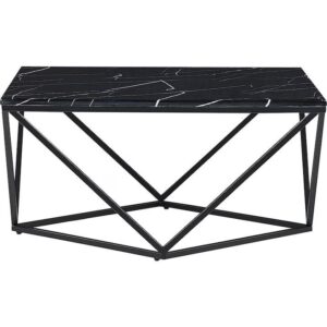 میز جلو مبلی مربع پایه فلزی طرح سنگ کد 60