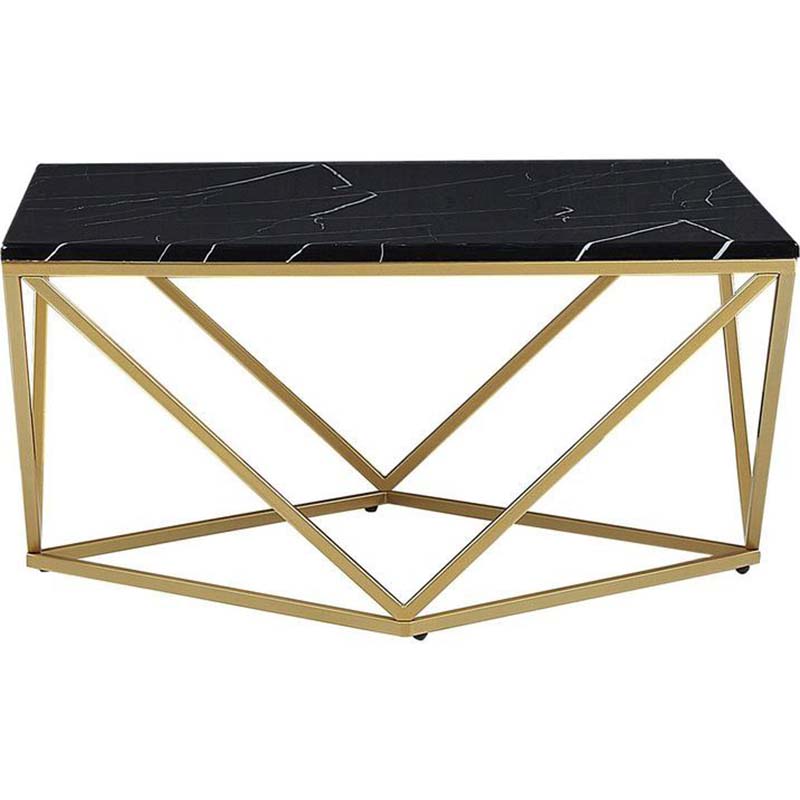 میز جلو مبلی مربع پایه فلزی طرح سنگ کد 60