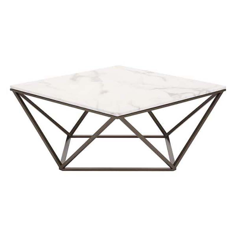 میز جلو مبلی مربع پایه فلزی طرح سنگ کد 60