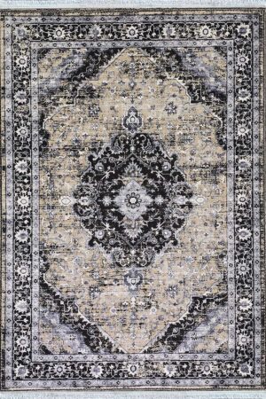 فرش ماشینی مدرن سیزان کاشان - کد کالیفرنیا 12407 KN