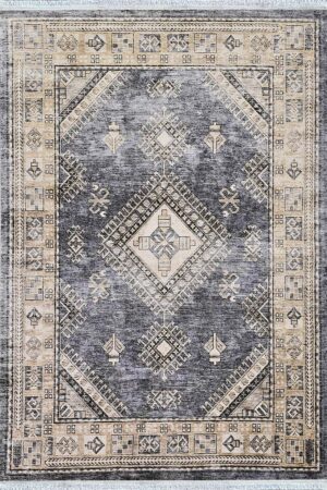 فرش ماشینی مدرن سیزان کاشان - کد کالیفرنیا 12423 DB