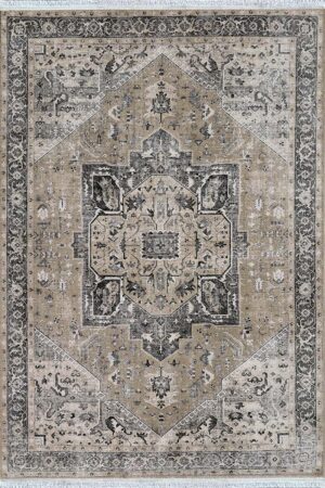 فرش ماشینی مدرن سیزان کاشان - کد کالیفرنیا 12430 DB