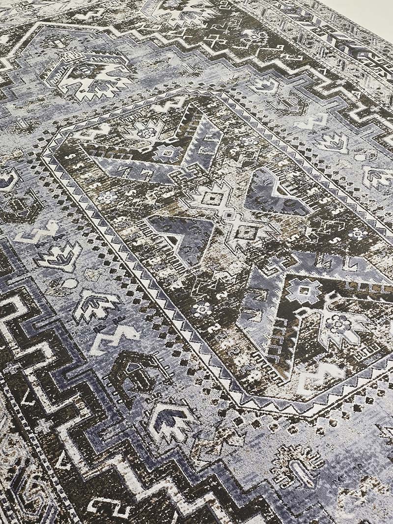 فرش ماشینی مدرن سیزان کاشان - کد کالیفرنیا 12418 ZN