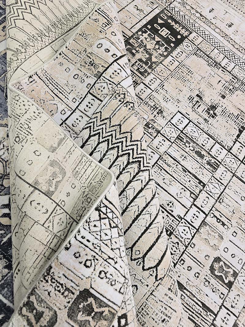 فرش ماشینی مدرن سیزان کاشان - کد کالیفرنیا 12403 ZB