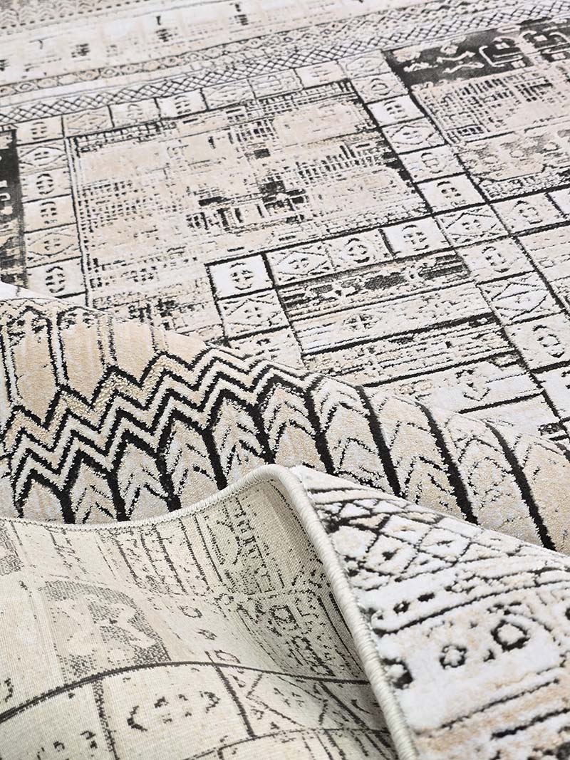 فرش ماشینی مدرن سیزان کاشان - کد کالیفرنیا 12403 ZB