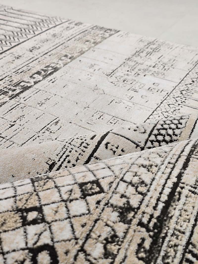 فرش ماشینی مدرن سیزان کاشان - کد کالیفرنیا 12403 ZB