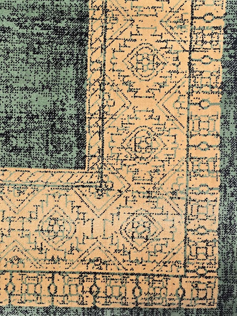 فرش ماشینی مدرن سیزان کاشان - کد کهن 43005 GT