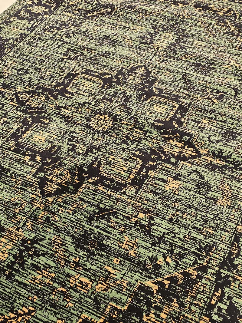 فرش ماشینی مدرن سیزان کاشان - کد کهن 43008 gs