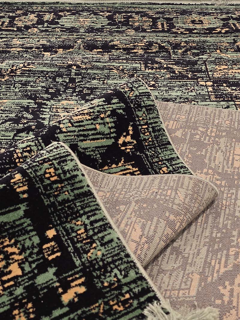 فرش ماشینی مدرن سیزان کاشان - کد کهن 43008 gs