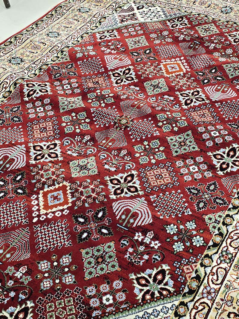 فرش ماشینی مدرن سیزان کاشان - کد کهن 43050 Ls